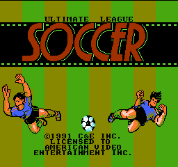 Soccer title screen for NES